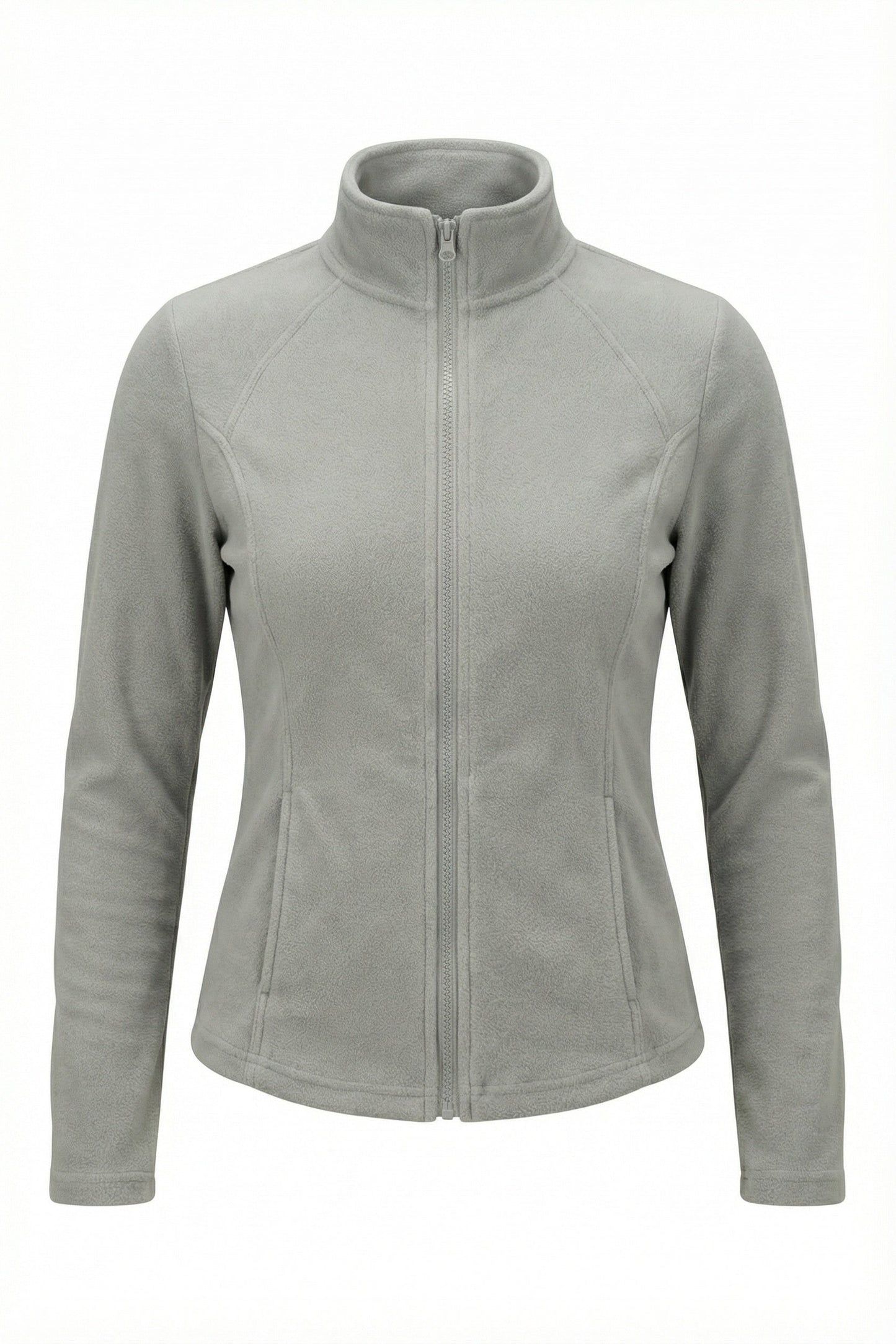 Giacca Pile Grigia Donna - Dettaglio Prodotto con Zip