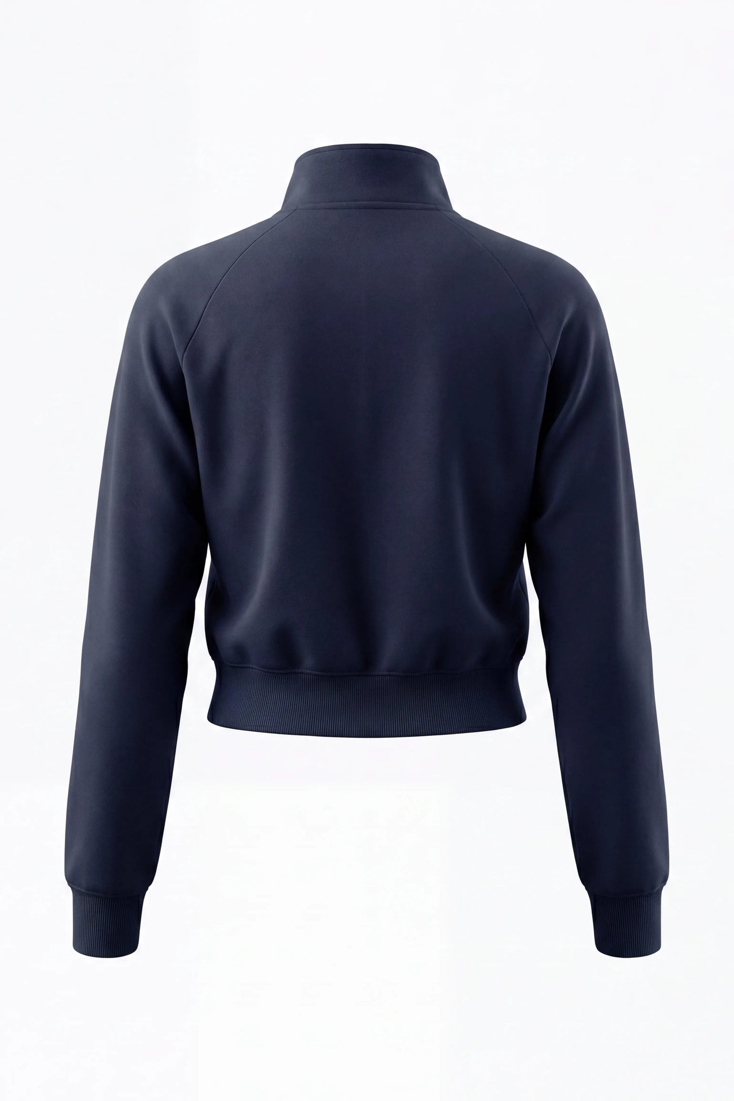 Giacca Sportiva da Donna Blu Navy Full Zip con Dettaglio a Contrasto per Allenamento e Tempo Libero - Prodotto posteriore