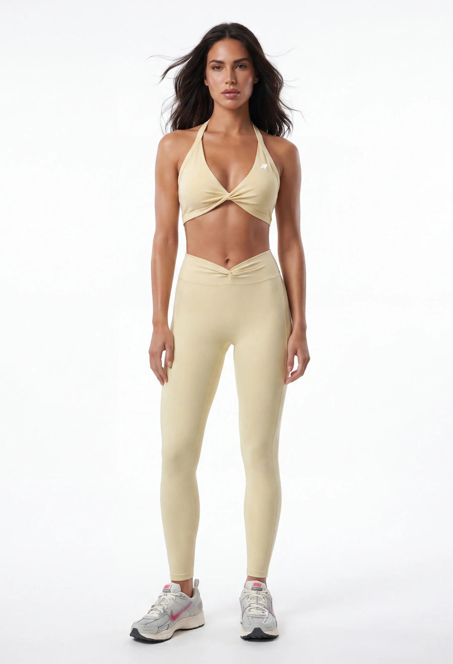 Legging Sportivo da Donna a Seconda Pelle ad Alta Compressione con Dettaglio Frontale