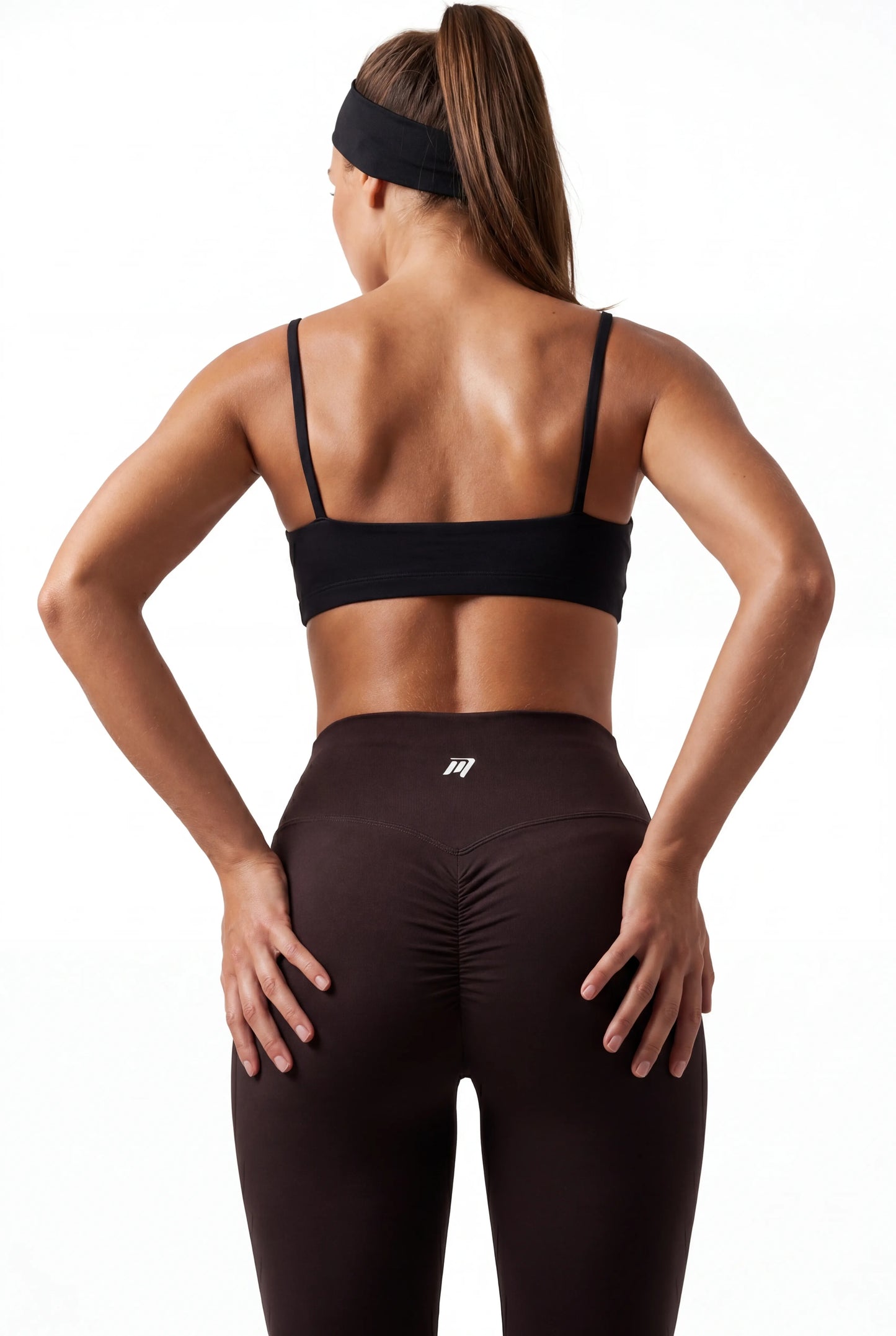 Legging Vita Alta Compressivo Black Coffee – Vista Posteriore