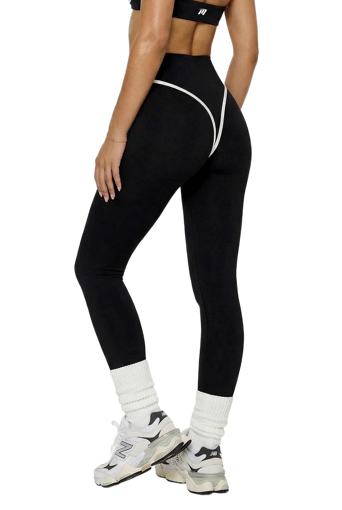 Leggings Sportivi  Vita Alta - Vista Laterale posteriore 