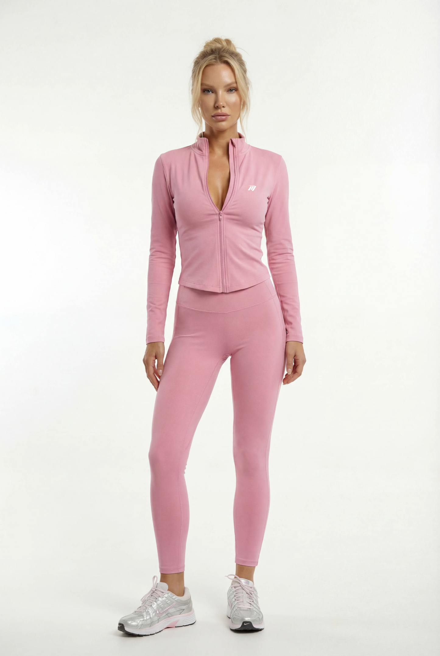 Leggings premium rosa vista completa 