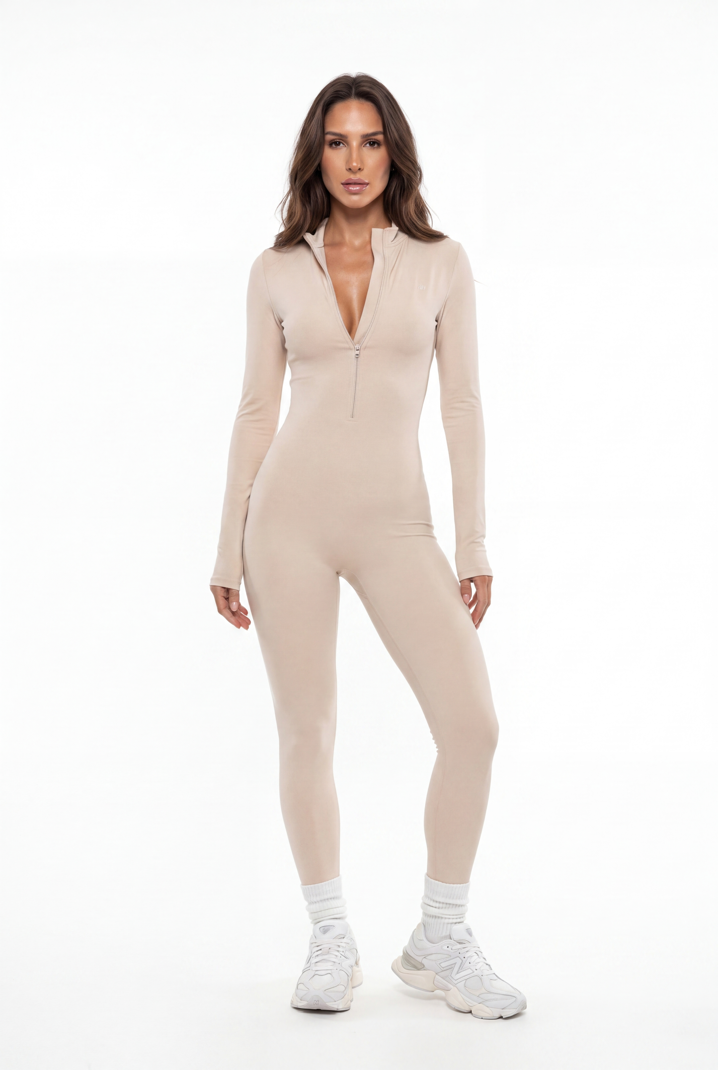 Tuta_Beige_con_zip_Marse_Sportswear_-_Vista_frontale